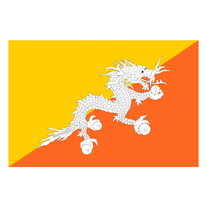 Bhutan Flag Yellow