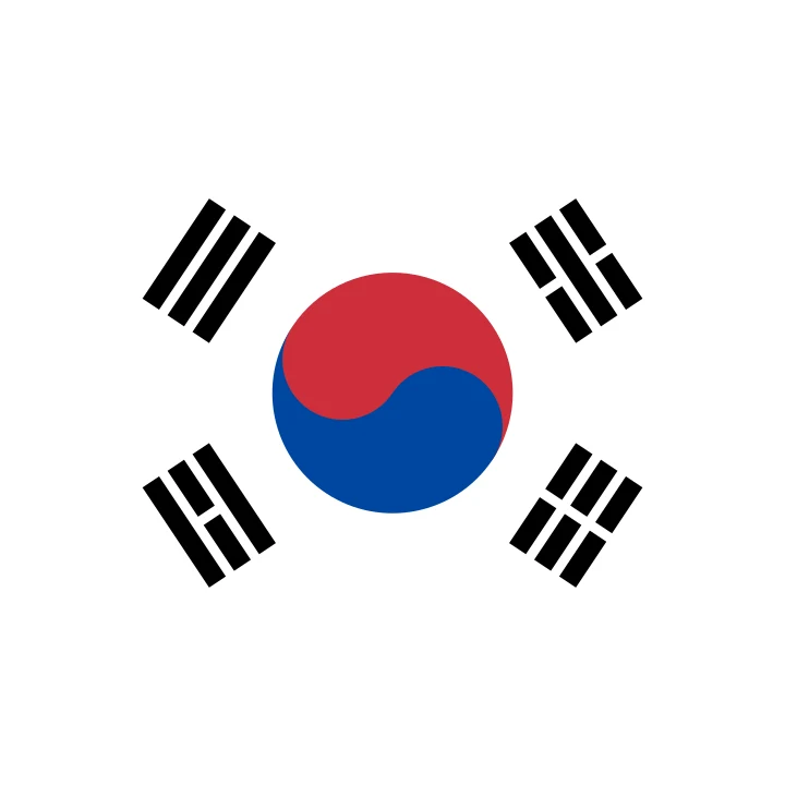 South Korea Flag Red